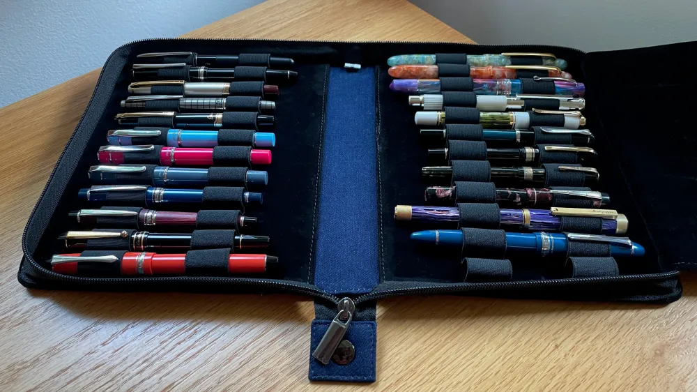 Girologio Katoenmix Denim Pen Case - 24 Zip