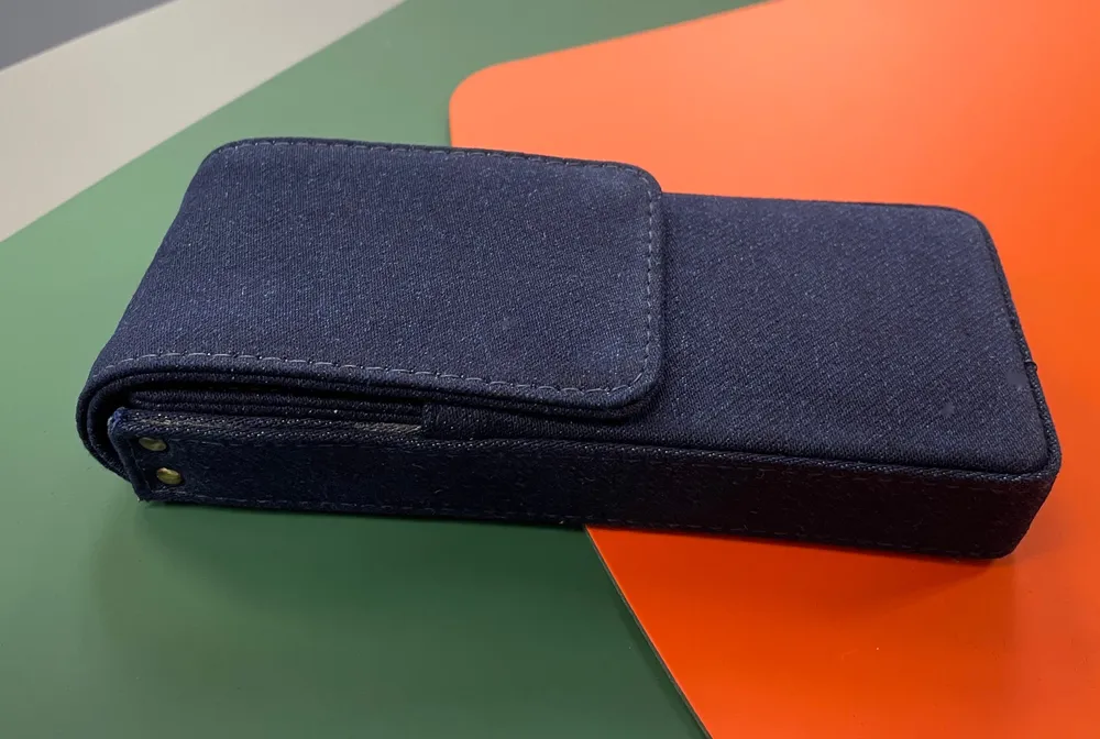 Girologio Van katoen Denim Pen Case - 3 Magnet