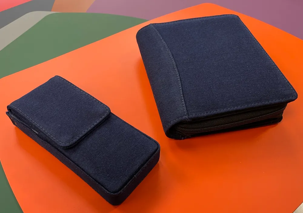 Girologio Van katoen Denim Pen Case - 3 Magnet