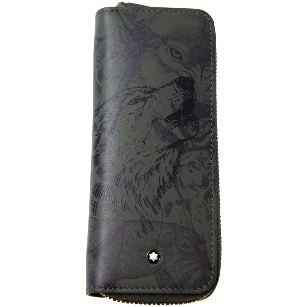 Montblanc Meisterstück Pen Pouch - Wolf (Zipper Closure)