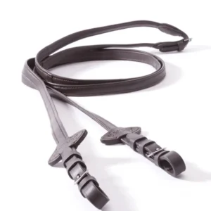 Soft Leather Reins 5 Stops, 16 mm Brown Extra Full