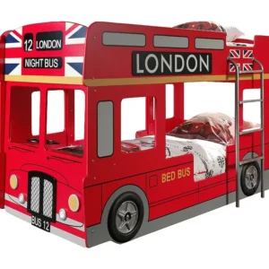 Stapelbed AUTO BB005 90x200 cm Rood