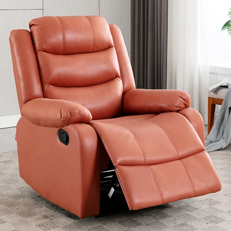 Contemporary Faux Leather Standard Recliner 33.5" Breed Pillow Top Arm Recliner