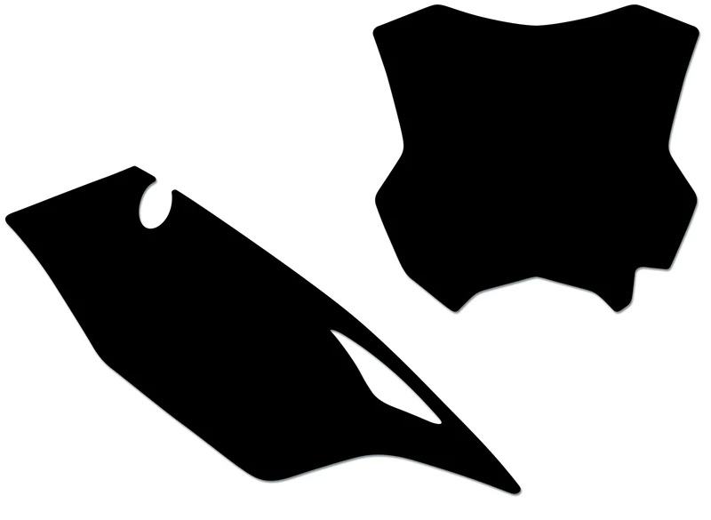 Kit adhesivos portanúmeros Blackbird KX450 19 standard/negro