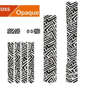 Kit adhesivos protectores cuadro ALGIS brillo XL LINES negro