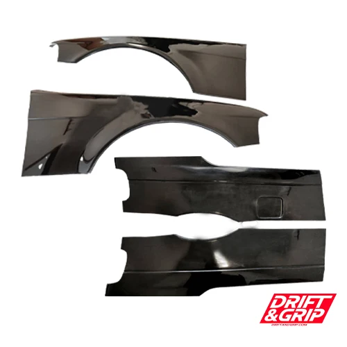 KIT ALETAS DELANTERAS Y TRASERAS BMW E36 BEPERKT TIPO FELONY (L+R) FIBRA