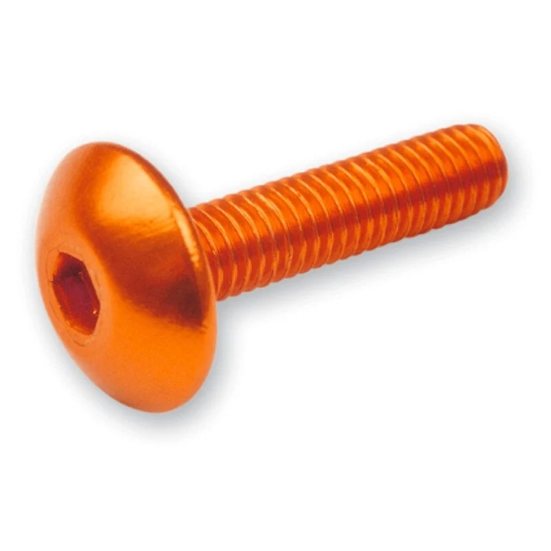 Kit 6 tornillos allen c/alomada M6x30. Naranja