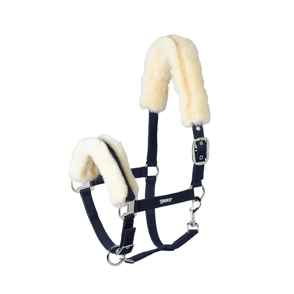 Lambskin Headcollar Pin Buckle Blauw Nights C