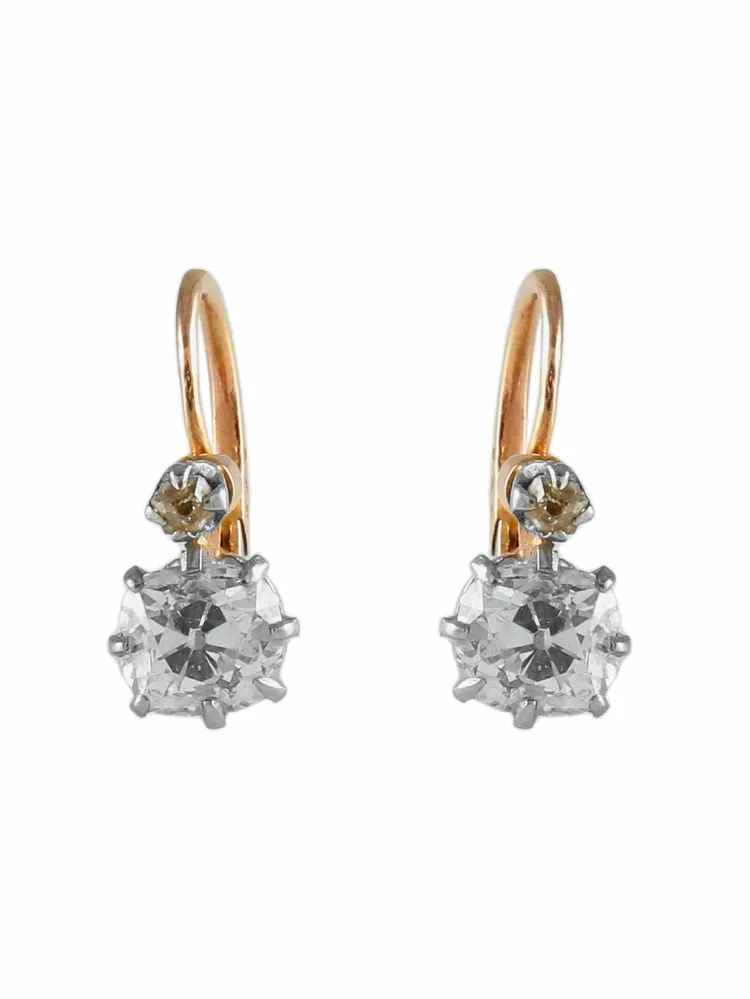 GOLD & DIAMOND “SLEEPING” EARRINGS