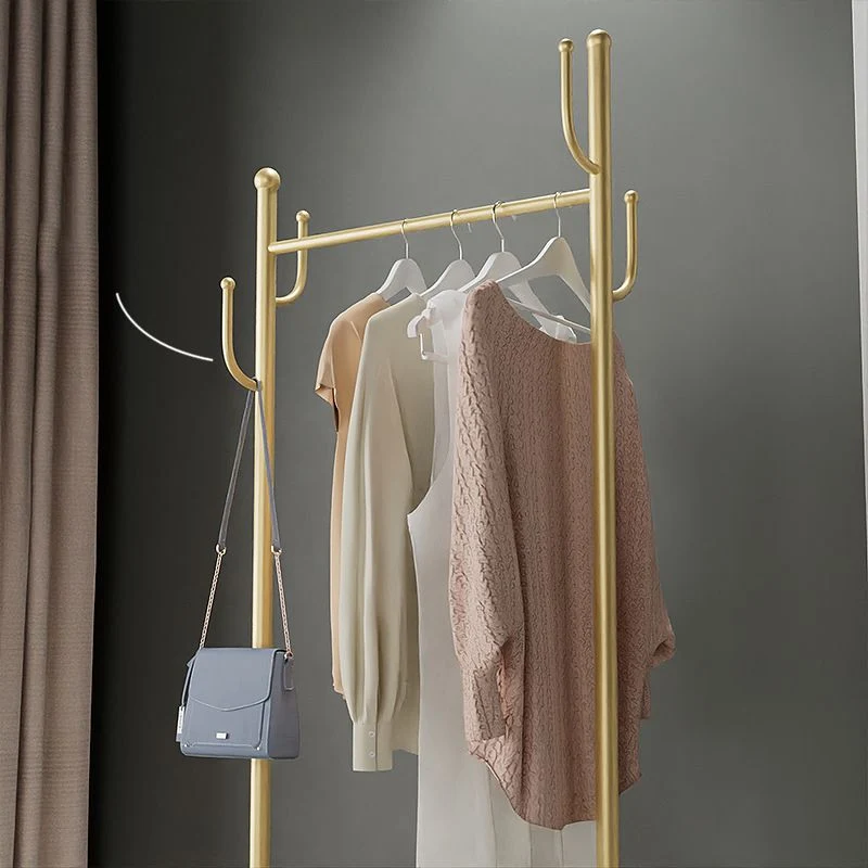 Modern Metalen Hall Tree Castors and Hooks Entryway Kit Basket Coat Hanger 24l