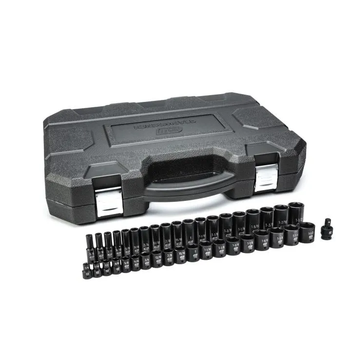 GEARWRENCH 39 PC. 1/2" Drive 6 Point Basis & Deep Impact SAE Socket Set