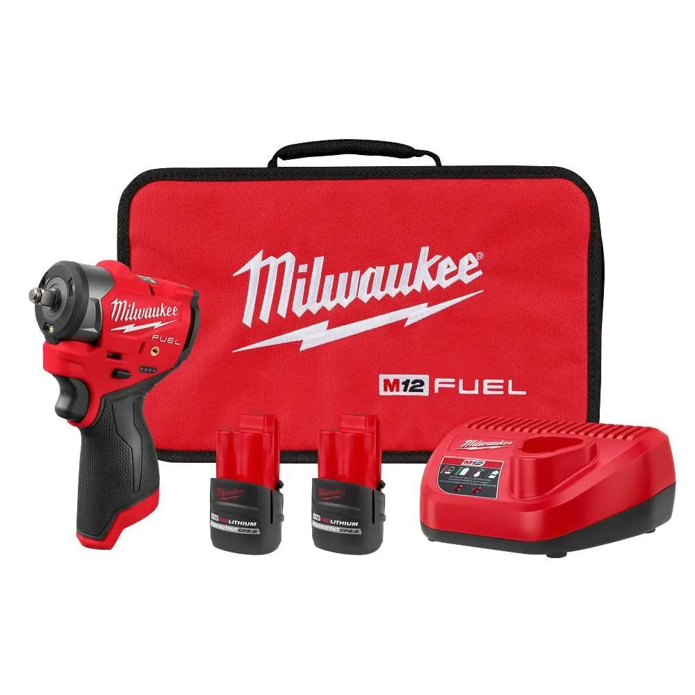 Milwaukee M12 FUEL 3/8 Inch Subcompact Impact Wrench Friction Ring Kit 3049-22 - Universeel Toepasbaar