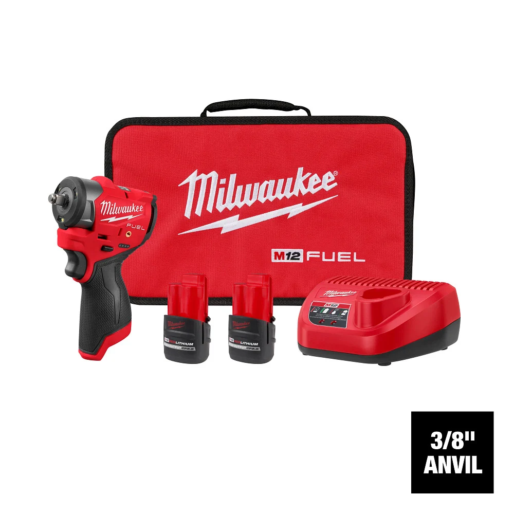 Milwaukee M12 FUEL 3/8 Inch Subcompact Impact Wrench Friction Ring Kit 3049-22 - Universeel Toepasbaar