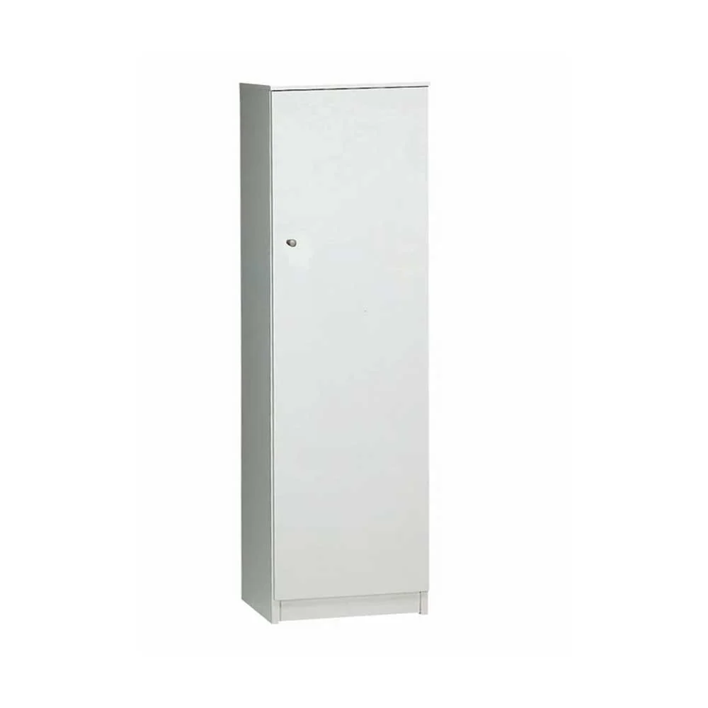 Mobile column one door opening and 2 verstelbaar shelves smooth white finish Sarmog