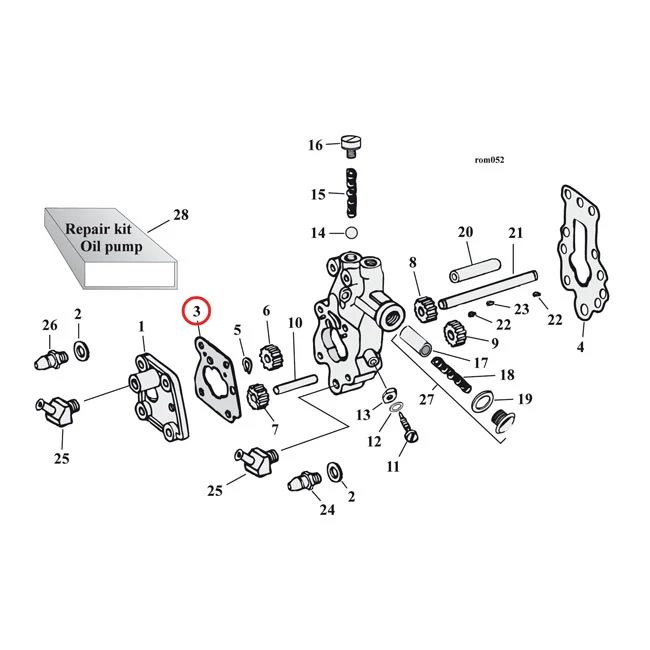 Gegarandeerde Pasvorm Cometic Gasket, Oil Pump Cover To Body Harley-Davidson