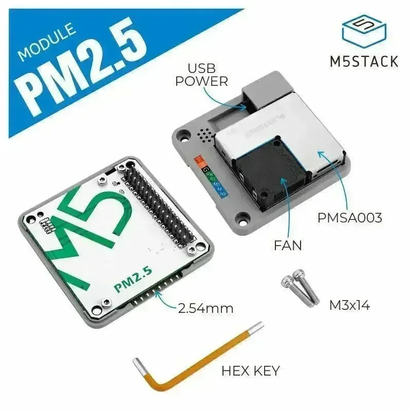 Koelvloeistoftermostaat M5stack PM2.5 Air Quality Module (PMSA003)