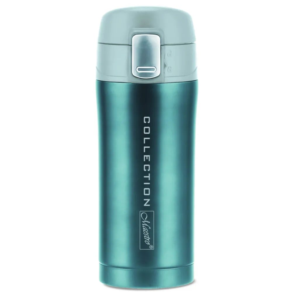 Thermo mok samengesteld van RVS 0,32L Maestro MR1641 blauw Eenvoudig te programmeren
