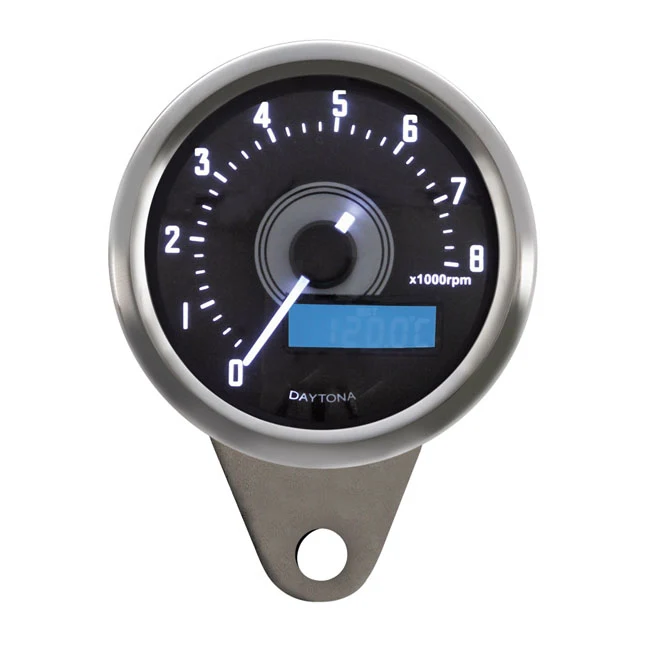 VELONA 60MM TACHOMETER 8000RPM, GLAD STAINLESS UNIVERSAL