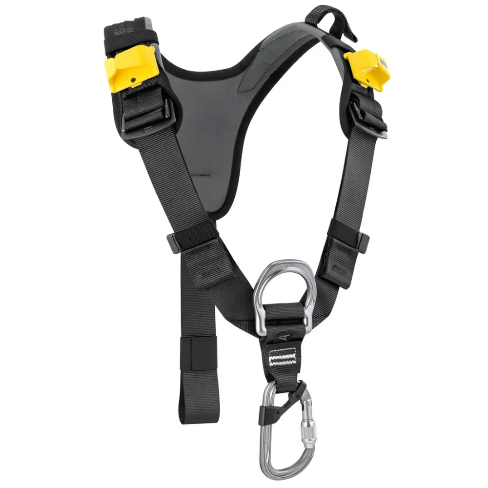 Petzl Top Chest Harness Seat Harness Black / Zonnegeel