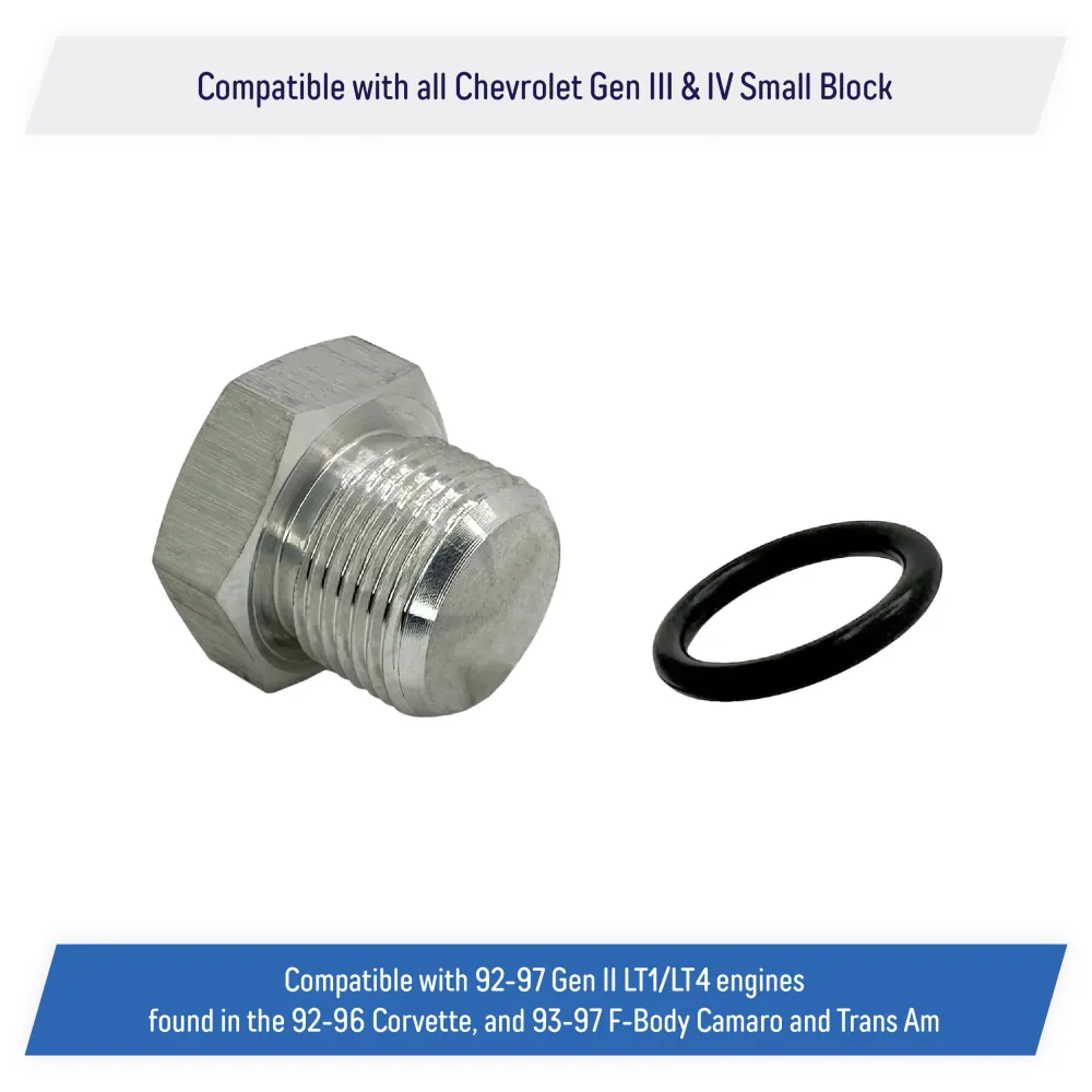 Stuursensorset Oil Level Sensor Plug All Chevy GM, LS Engines 1997-2014, Corvette, Camaro - M20x1.5