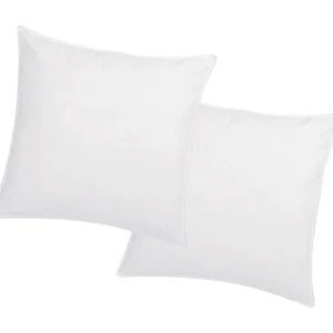 Set van 2 hoofdkussen 60 x 60 cm - Perkaal katoen - 91 draden/cm² - 750 gr - Wit - Koop nu