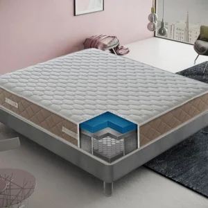 Pocketvering- en traagschuimmatras, Verguld Relax, hoogte 25 cm, memory gel 4 cm 80 x 200 cm