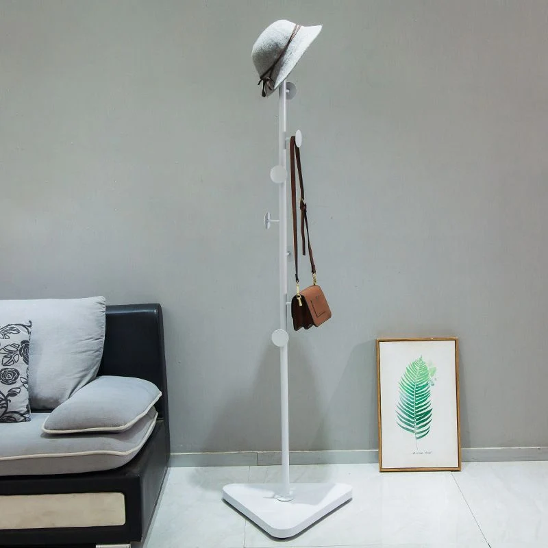 Contemporary Coat Rack Coat Hooks Metaal Coat Rack Triangular Base White