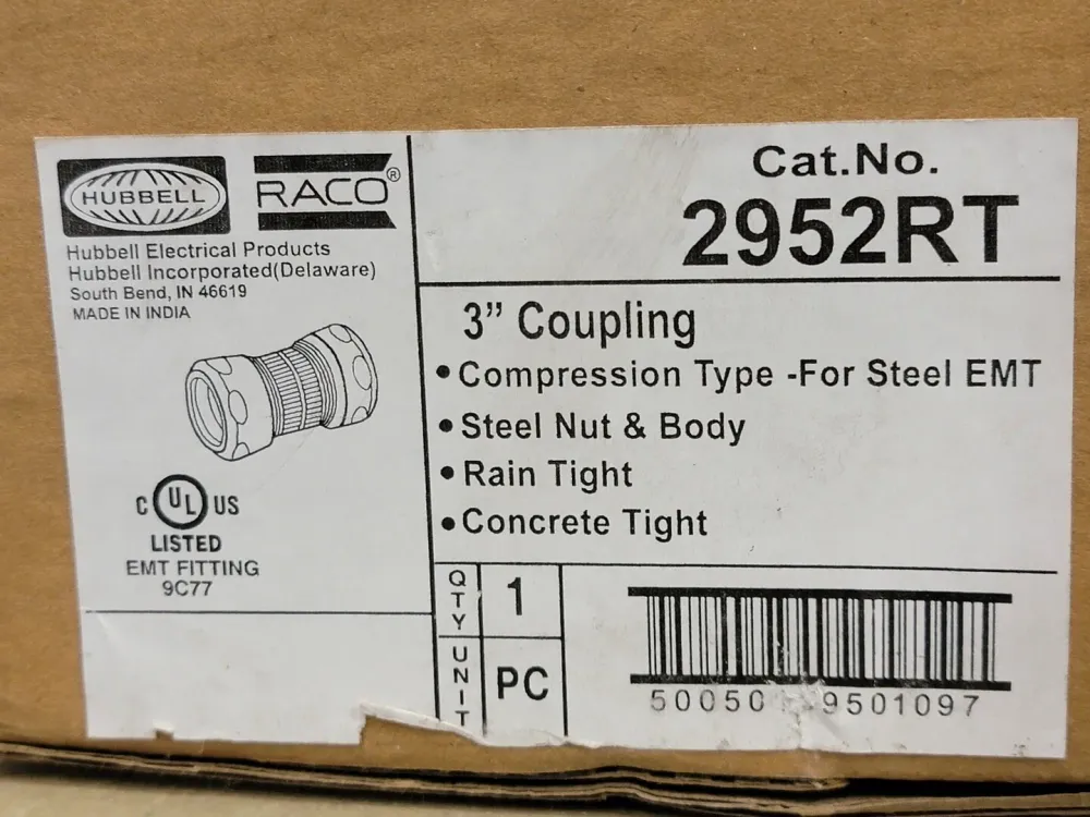 3 . Coupling Compression Type Rvs EMT 2952RT