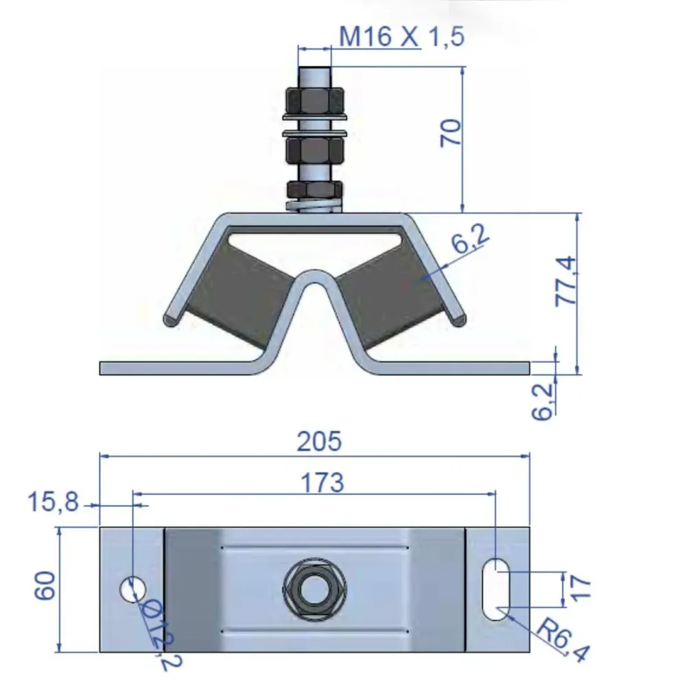 Demperbevestiging Yanmar 3GM30 And 3GM30F Engine Mount