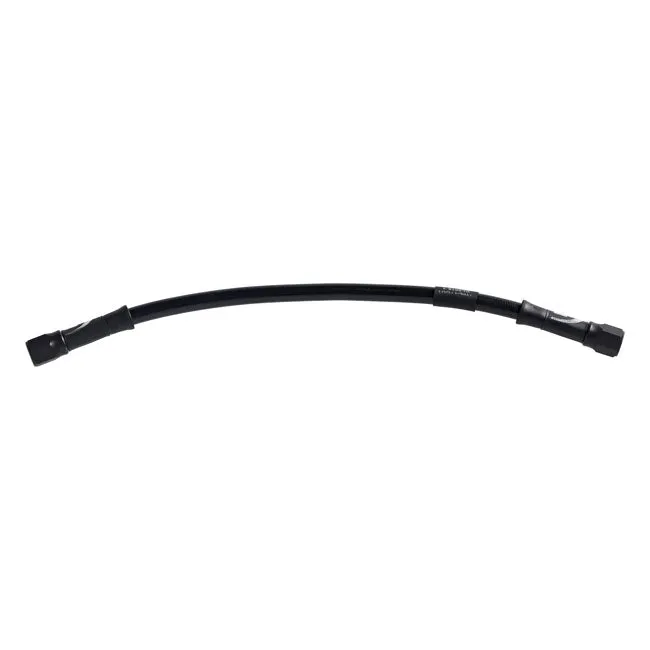 Goodridge, Kit De Línea De Freno De Acero Revestido Negro, 23" De Largo Para Harley Davidson met bovenste bevestiging