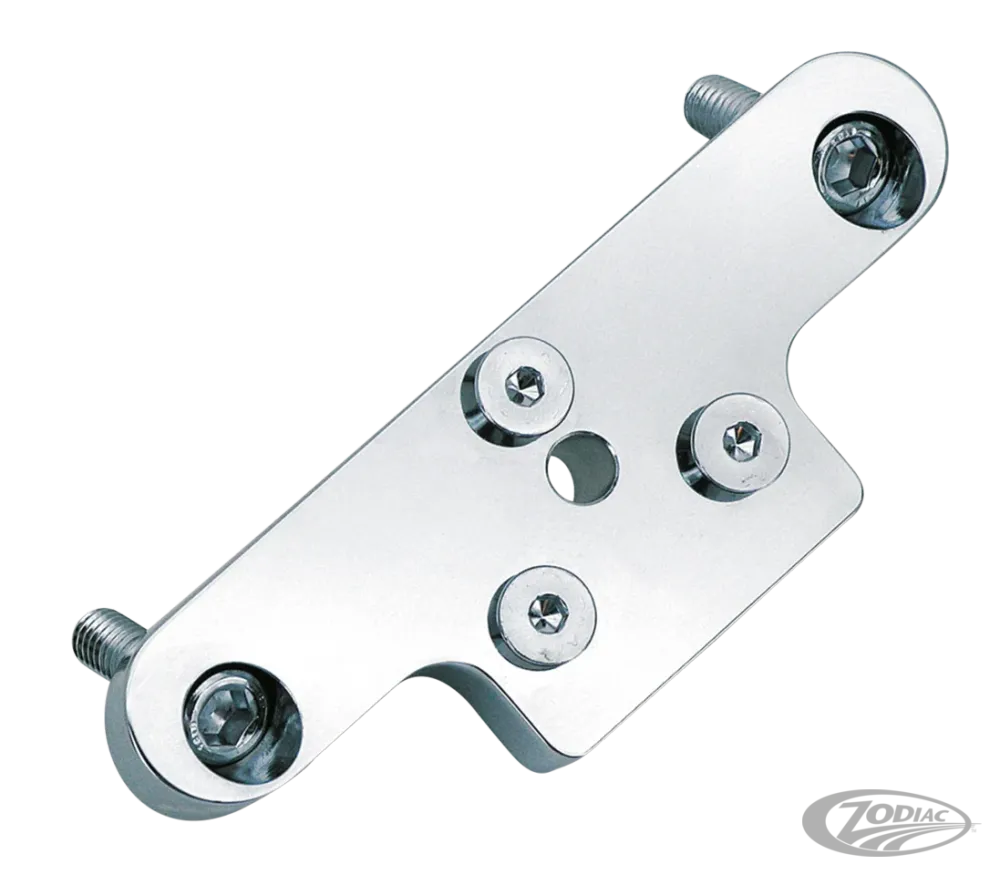 GZP Chrome 3-hole license plate mount bl Harley-Davidson