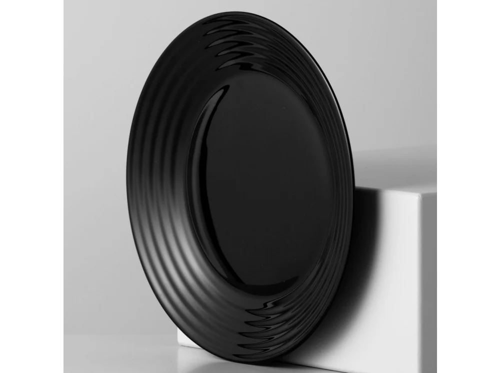 Harena Zwart Deep Plate 23cm Luminarc Tempered Glass