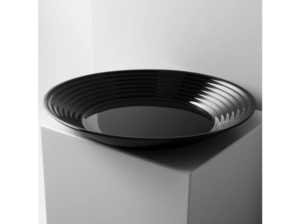 Harena Zwart Deep Plate 23cm Luminarc Tempered Glass