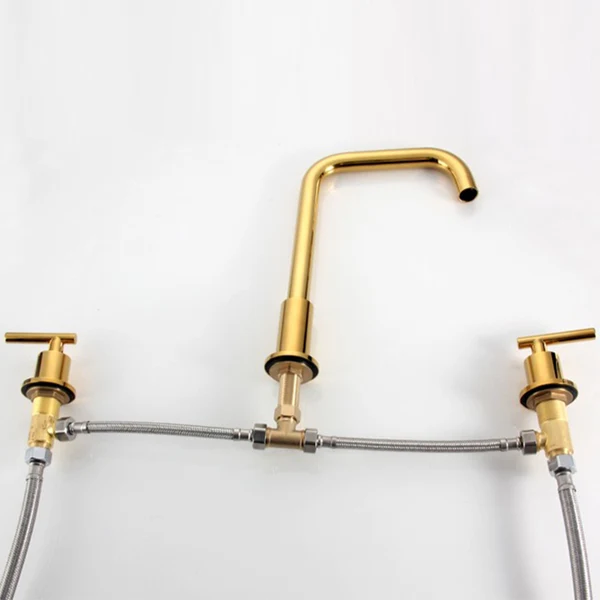 High-Arc Vanity Sink Faucet Light Verfijnd Vessel Faucet 3-hole Faucet