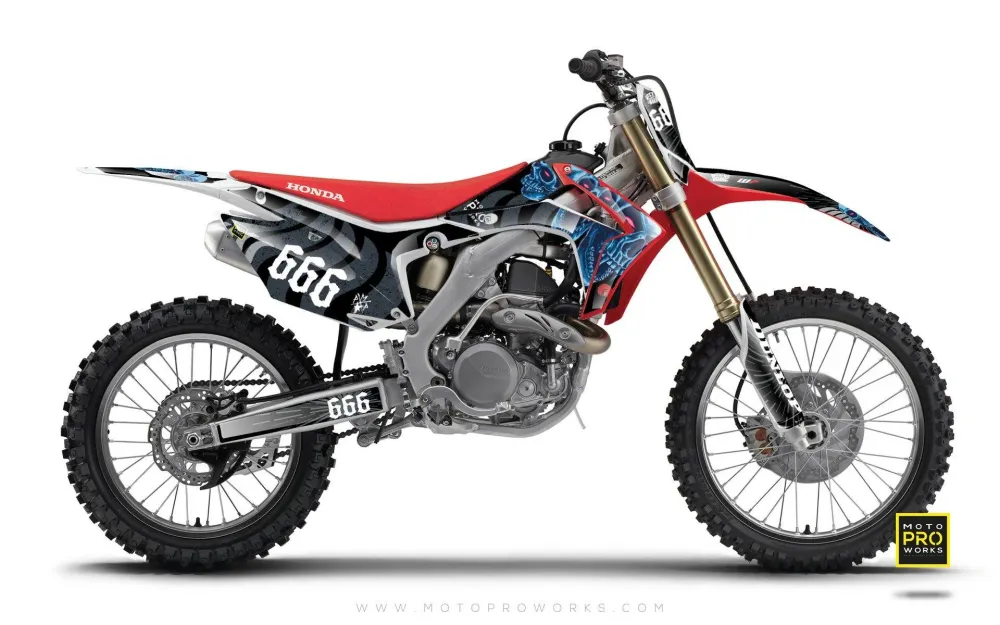 Honda GRAPHICS - "TRIPLESKULL" blauw