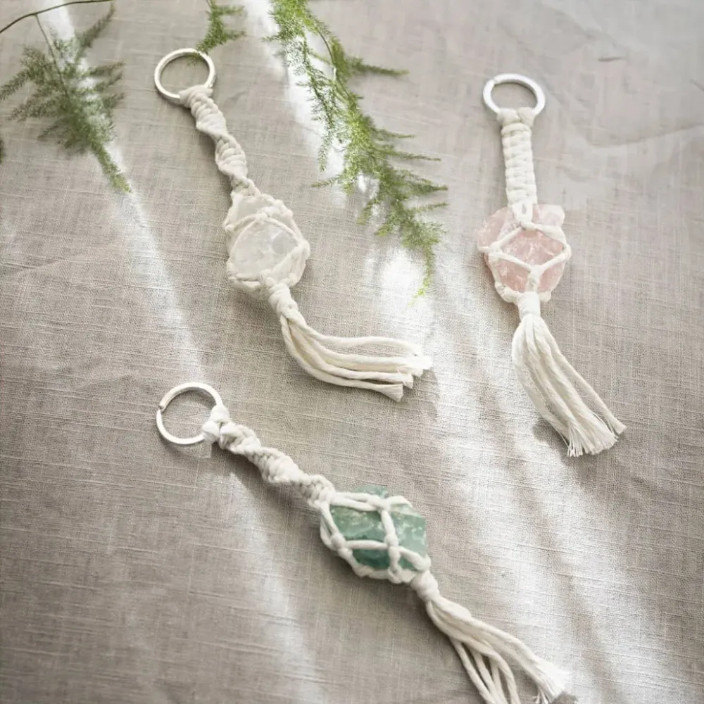 Kit macramé DIY - 3 Amuletos de Cristal [Creativ] met TÜV-goedkeuring