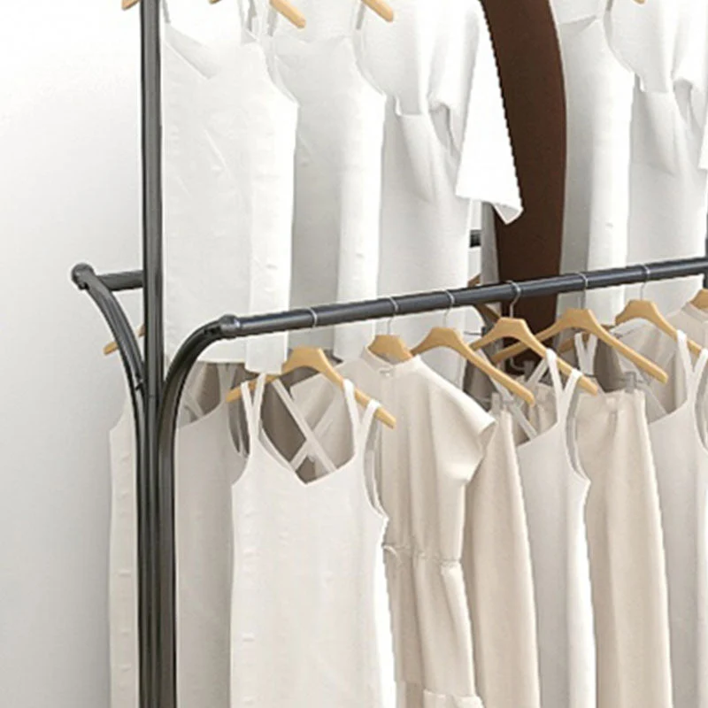 Modern Coat Hanger Metalen Framed 3 Hanging Rail Entry Coat Rack 31
