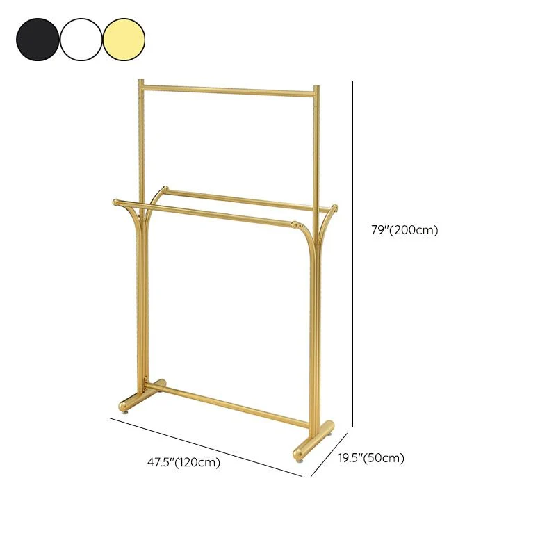 Modern Coat Hanger Metalen Framed 3 Hanging Rail Entry Coat Rack 31