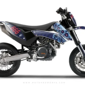 OEM Kwaliteit KTM GRAPHICS - "TRIPLESKULL" blauw