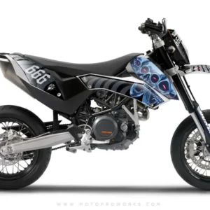 OEM Kwaliteit KTM GRAPHICS - "TRIPLESKULL" ravenzwart
