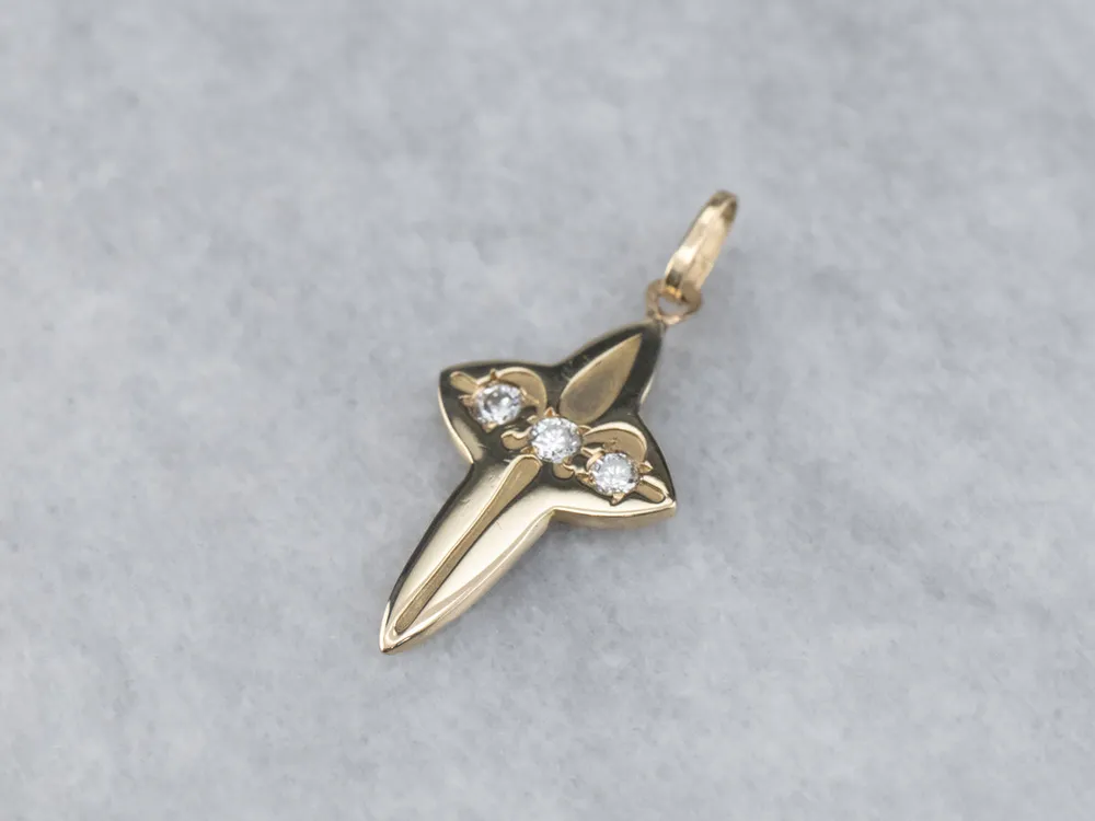 OEM Kwaliteit Three Stone Diamond Cross