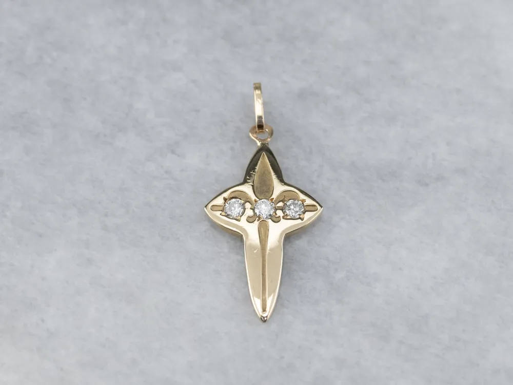 OEM Kwaliteit Three Stone Diamond Cross