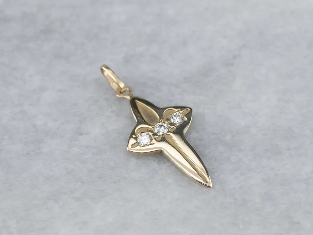 OEM Kwaliteit Three Stone Diamond Cross