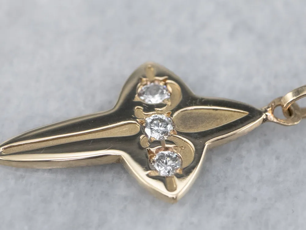 OEM Kwaliteit Three Stone Diamond Cross