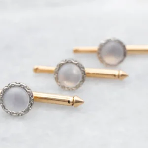 Ophangingsarm Mother Pearl Shirt Studs - Set Three