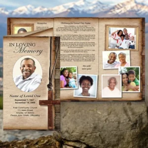 Professionele Klasse Shepherd Trifold Funeral Brochure Template Legal