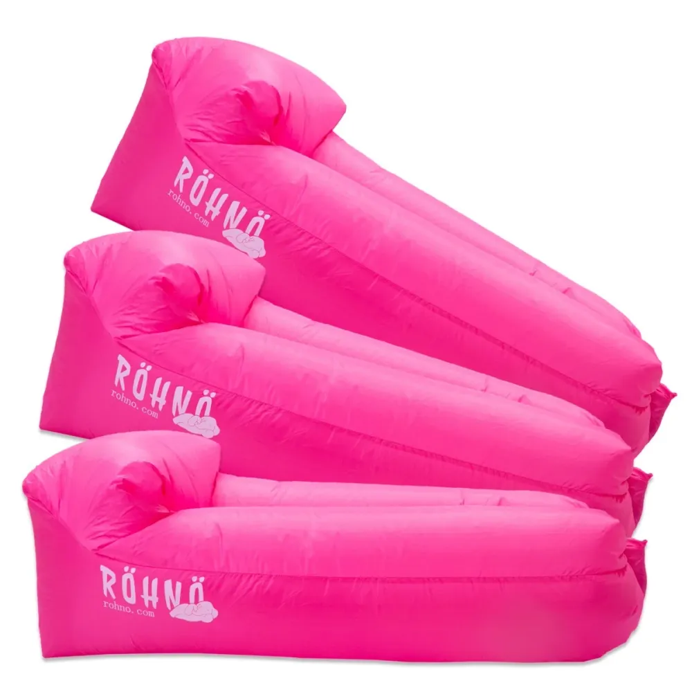 Röhnö Inflatable Lounger Multipack, 3pcs fuchsia