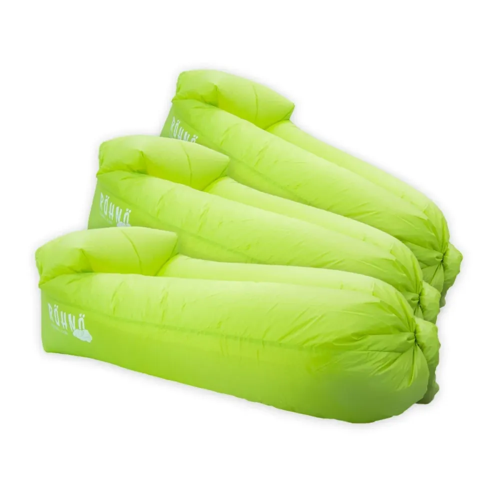 Röhnö Inflatable Lounger Multipack, 3pcs lime - Directe Montage