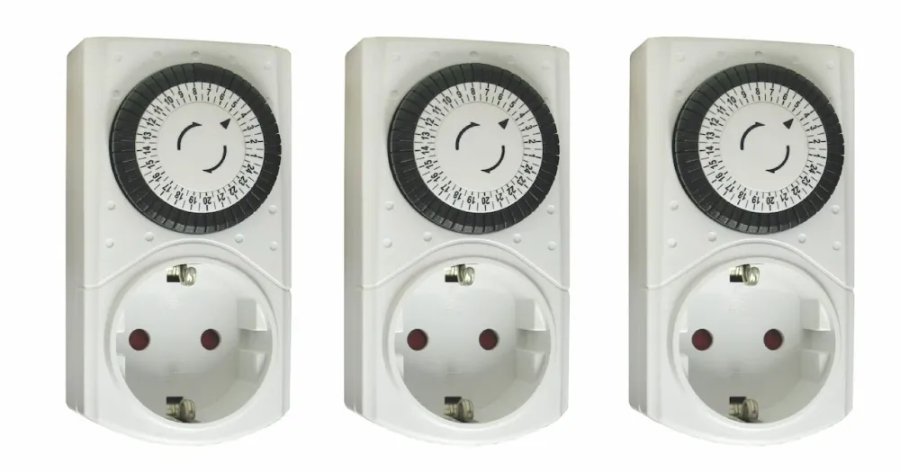 Set 3 mechanical timers - SCH socket met Garantie