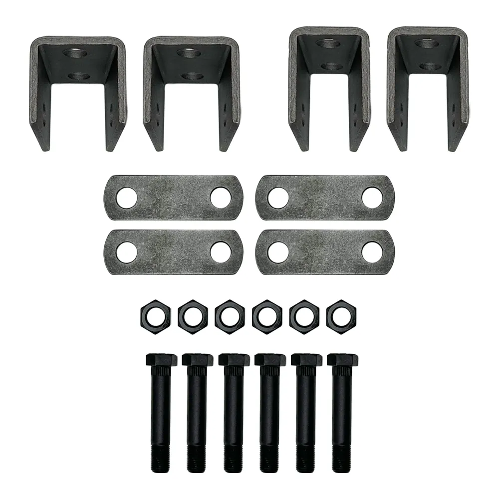 Single Axle Trailer Tweeling Eye Leaf Spring Suspension Hanger Kit - 3,500-7,000 lbs